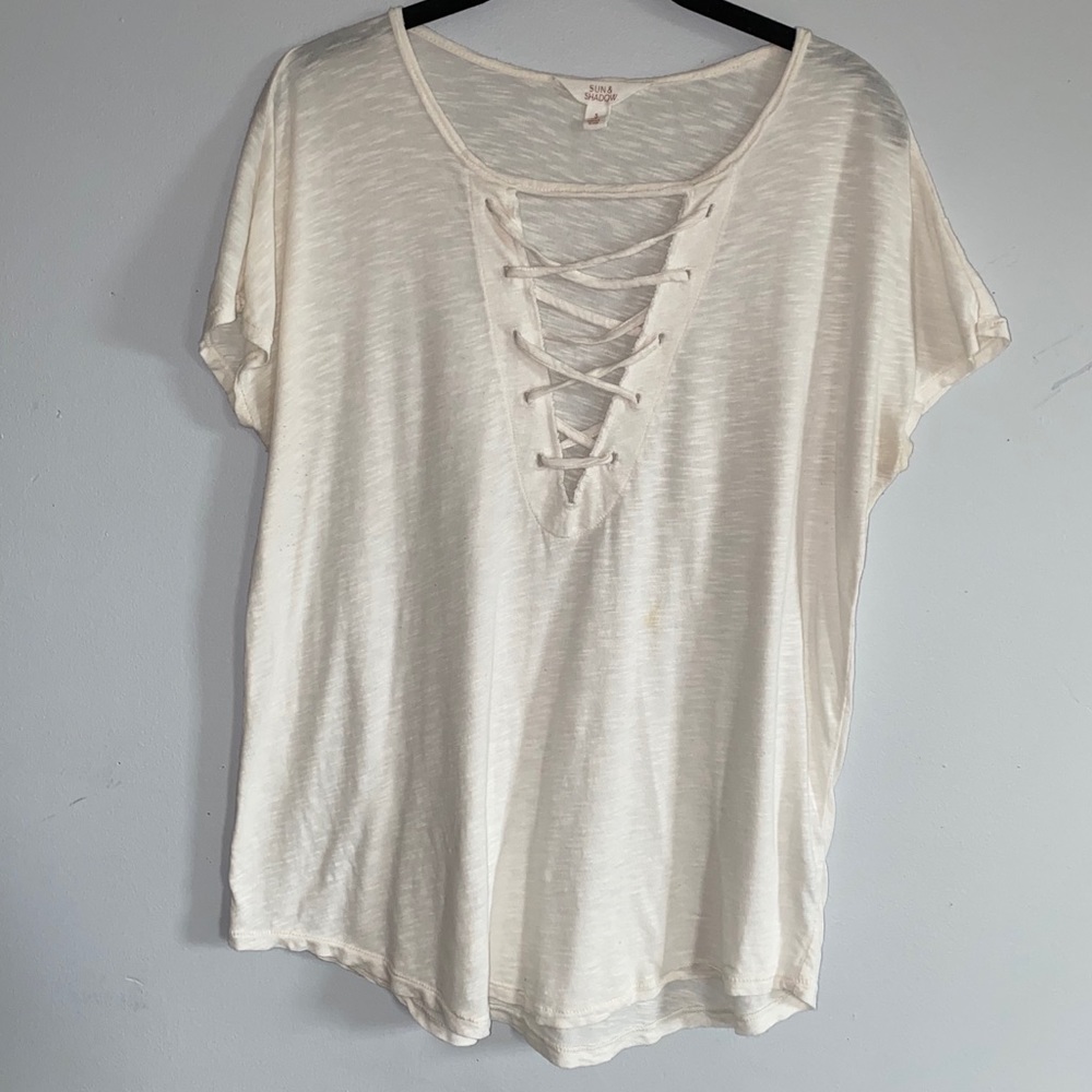 Lace up T